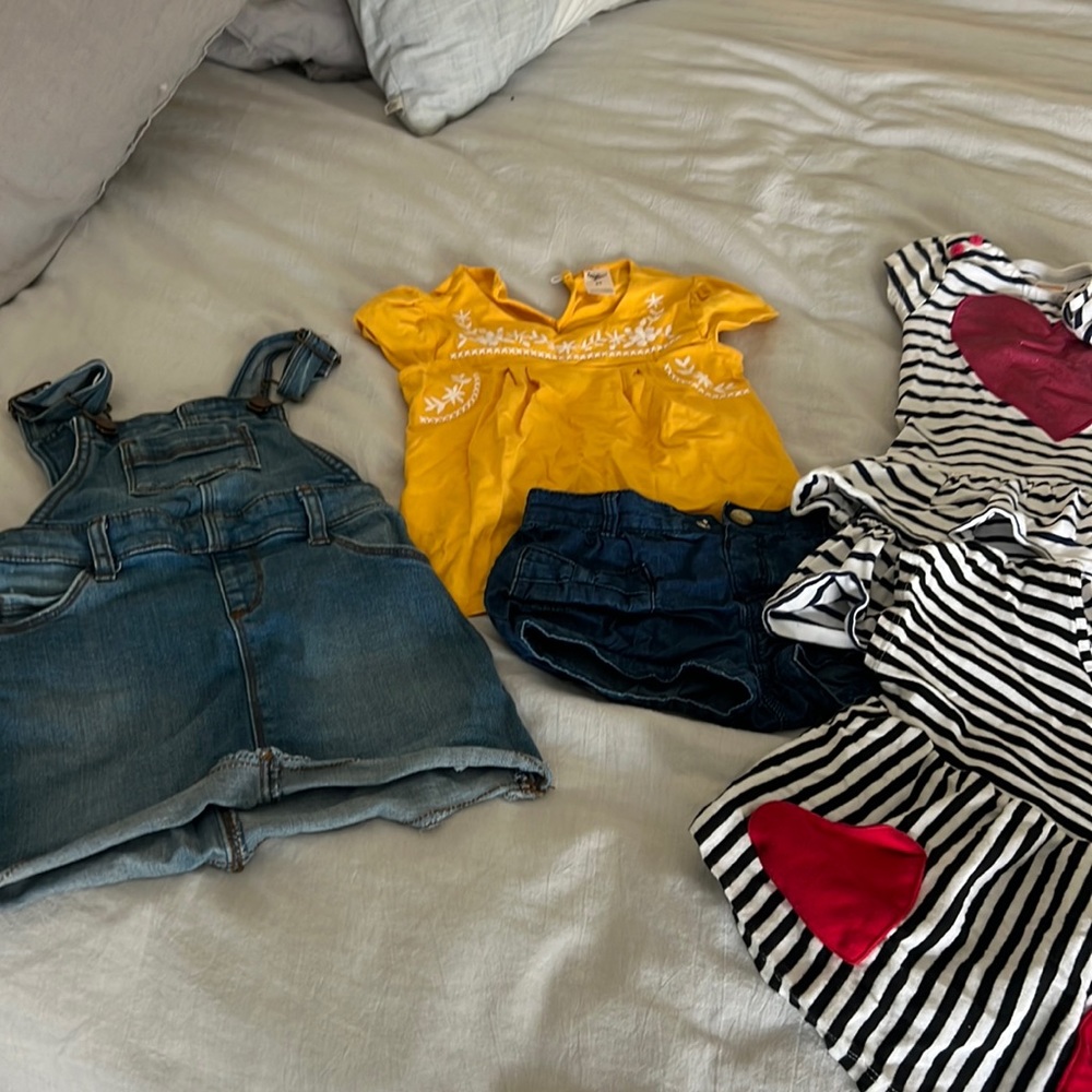 3t summer lot! 3 tops, one Jean jumper, one jean shirt- Gymboree and more!